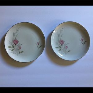 2pcs Small Plate Sterling Rose